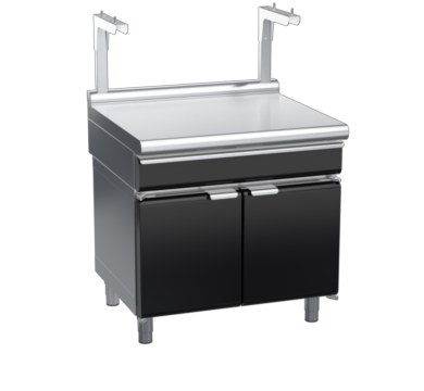 waldorf bold bt8900sldrw-cd-b0 900mm bench top with salamander support and drawer salamander support and low splashback