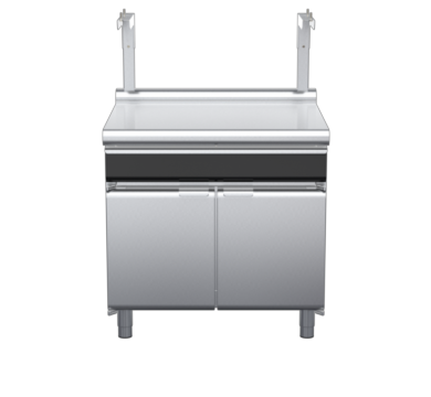 waldorf cue bt8900sldrw-cd-c0 900mm bench top with salamander support and drawer salamander support and low splashback