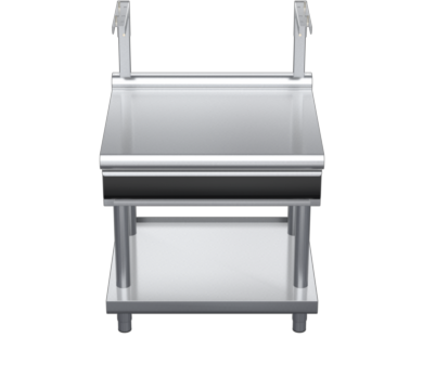 waldorf cue bt8900sldrw-ls-c0 900mm bench top salamander support with drawer and low splashback