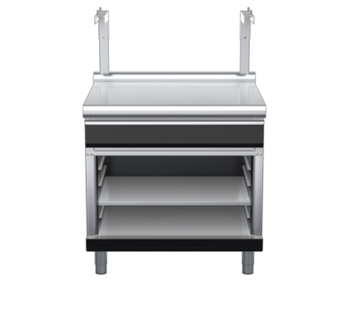 waldorf bold bt8900sldrw-ob-b0 900mm bench top salamander support with drawer and low splashback