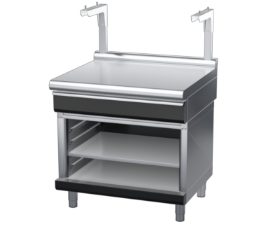 waldorf bold bt8900sldrw-ob-b0 900mm bench top salamander support with drawer and low splashback