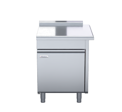 waldorf 800 series btl8700-cd-rh - 700mm bench top low back version - cabinet base with fixed front panel