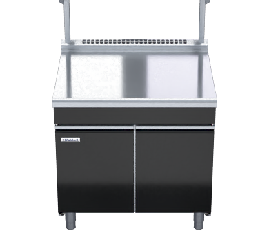 waldorf bold btlb8900s-cd - 900mm bench top with salamander support low back version - cabinet base