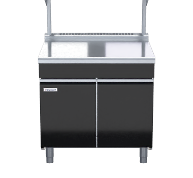 waldorf bold btlb8900s-cd - 900mm bench top with salamander support low back version - cabinet base