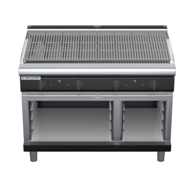 waldorf bold ch8120gl-cb-b0 1200mm gas chargrill / barbecue on cabinet base with low splashback