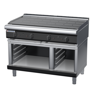 waldorf bold ch8120gl-cb-b0 1200mm gas chargrill / barbecue on cabinet base with low splashback