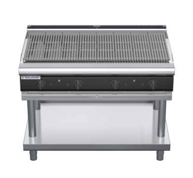 waldorf cue ch8120gl-ls-c0 1200mm gas chargrill / barbecue on leg stand with low splashback