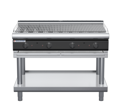 waldorf cue ch8120gl-ls-c0 1200mm gas chargrill / barbecue on leg stand with low splashback