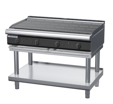 waldorf cue ch8120gl-ls-c0 1200mm gas chargrill / barbecue on leg stand with low splashback