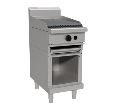 waldorf 800 series chl8450g-cb - 450mm gas chargrill low back version - cabinet base