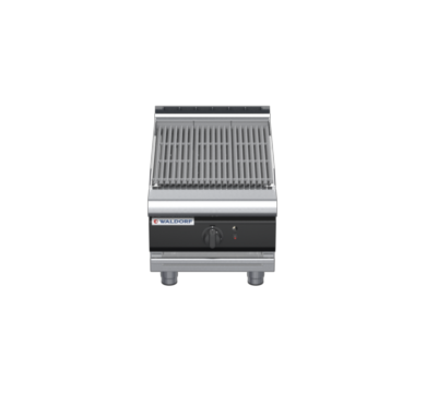 waldorf cue ch8450gl-b-c0 450mm gas chargrill / barbecue bench model with low splashback