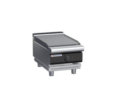 waldorf cue ch8450gl-b-c0 450mm gas chargrill / barbecue bench model with low splashback