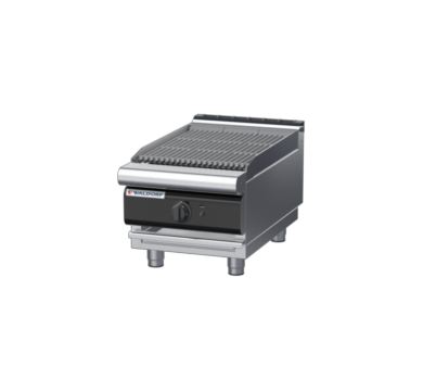 waldorf cue ch8450gl-b-c0 450mm gas chargrill / barbecue bench model with low splashback