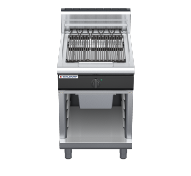 waldorf cue ch8600edh-cb-c0 600mm electric chargrill / barbecue on cabinet base with high splashback