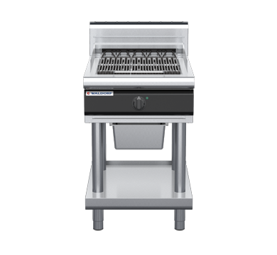 waldorf cue ch8600edh-ls-c0 600mm electric chargrill / barbecue on leg stand with high splashback