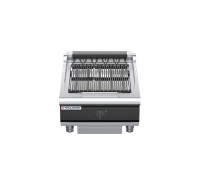 waldorf cue ch8600edl-b-c0 600mm electric chargrill / barbecue bench model with low splashback