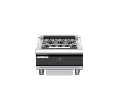 waldorf cue ch8600edl-b-c0 600mm electric chargrill / barbecue bench model with low splashback