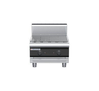 waldorf cue ch8600gh-b-c0 600mm gas chargrill / barbecue bench model with high splashback