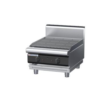 waldorf cue ch8600gh-b-c0 600mm gas chargrill / barbecue bench model with high splashback