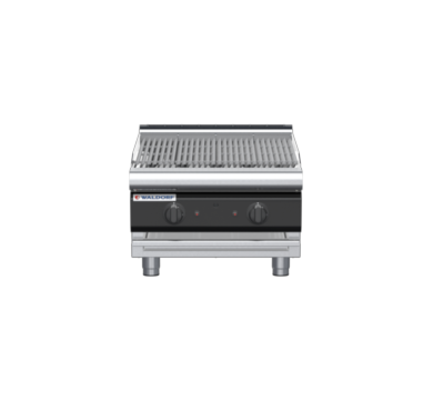 waldorf cue ch8600gl-b-c0 600mm gas chargrill / barbecue bench model with low splashback