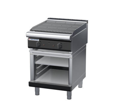 waldorf bold ch8600gl-cb-b0 600mm gas chargrill / barbecue on cabinet base with low splashback