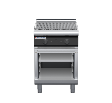 waldorf cue ch8600gl-cb-c0 600mm gas chargrill / barbecue on cabinet base with low splashback