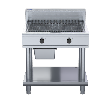 waldorf 800 series ch8900ed-ls - 900mm electric chargrill low back version - leg stand