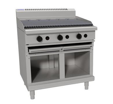 waldorf bold chl8900g-cb - 900mm gas chargrill low back version - cabinet base