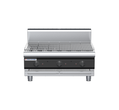 waldorf cue ch8900gh-b-c0 900mm gas chargrill / barbecue bench model with high splashback