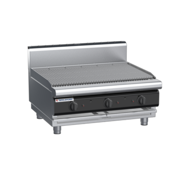 waldorf cue ch8900gh-b-c0 900mm gas chargrill / barbecue bench model with high splashback