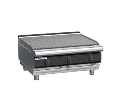 waldorf cue ch8900gl-b-c0 900mm gas chargrill / barbecue bench model with low splashback