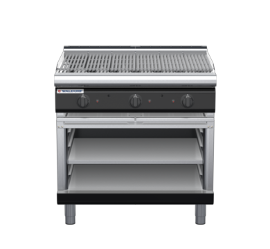 waldorf bold ch8900gl-ob-b0 900mm gas chargrill / barbecue on open base with low splashback