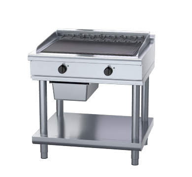 waldorf 800 series chl8900ed-ls - 900mm electric chargrill low back version - leg stand