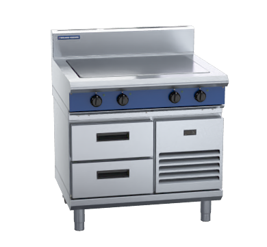 blue seal evolution series e57-rb - 900mm electric solid top - refrigerated base