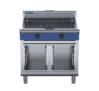blue seal evolution series e596d-cb - 900mm electric chargrill - cabinet base