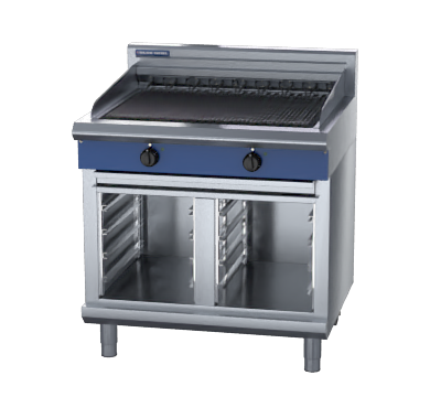 blue seal evolution series e594d-cb - 600mm electric chargrill - cabinet base
