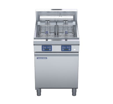 blue seal evolution series e66e - 600mm twin pan electric fryer