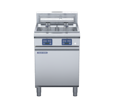 blue seal evolution series e66e - 600mm twin pan electric fryer