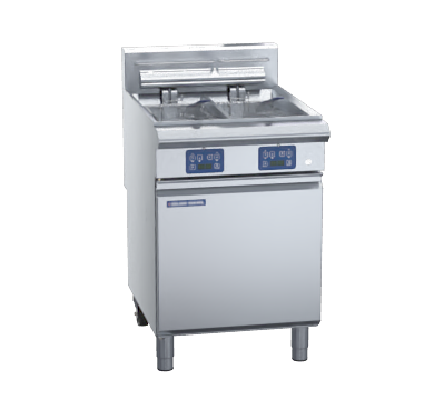 blue seal evolution series e66e - 600mm twin pan electric fryer