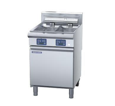 blue seal evolution series e66e - 600mm twin pan electric fryer