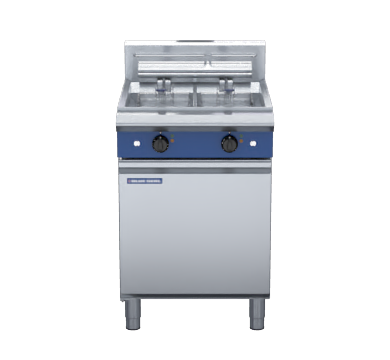 blue seal evolution series e66 - 600mm twin pan electric fryer