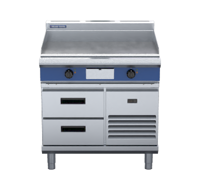 blue seal evolution series ep516-rb - 900mm electric griddle  refrigerated base