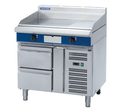 blue seal evolution series ep516-rb - 900mm electric griddle  refrigerated base