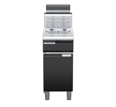 waldorf bold fn8118gh-b0 400mm gas fryer with mechanical control and high splashback