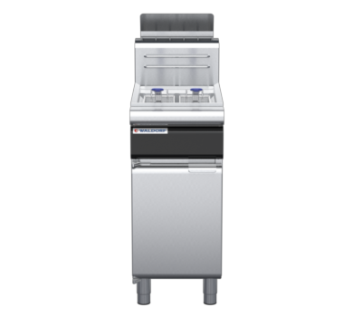 waldorf cue fn8118gh-c0 400mm gas fryer with mechanical control and high splashback