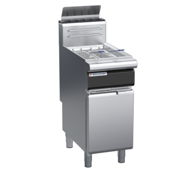 waldorf cue fn8118gh-c0 400mm gas fryer with mechanical control and high splashback