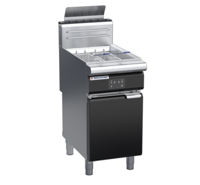 waldorf bold fn8120geh-b0 450mm gas fryer with electronic control and high splashback