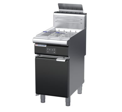 waldorf bold fn8120geh-b0 450mm gas fryer with electronic control and high splashback