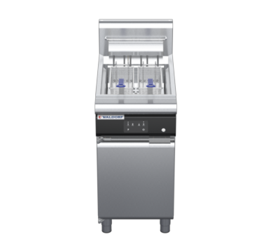 waldorf cue fn8124eeh-c0 450mm electric fryer with electronic control and high splashback