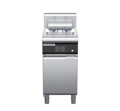 waldorf cue fn8124eeh-c0 450mm electric fryer with electronic control and high splashback